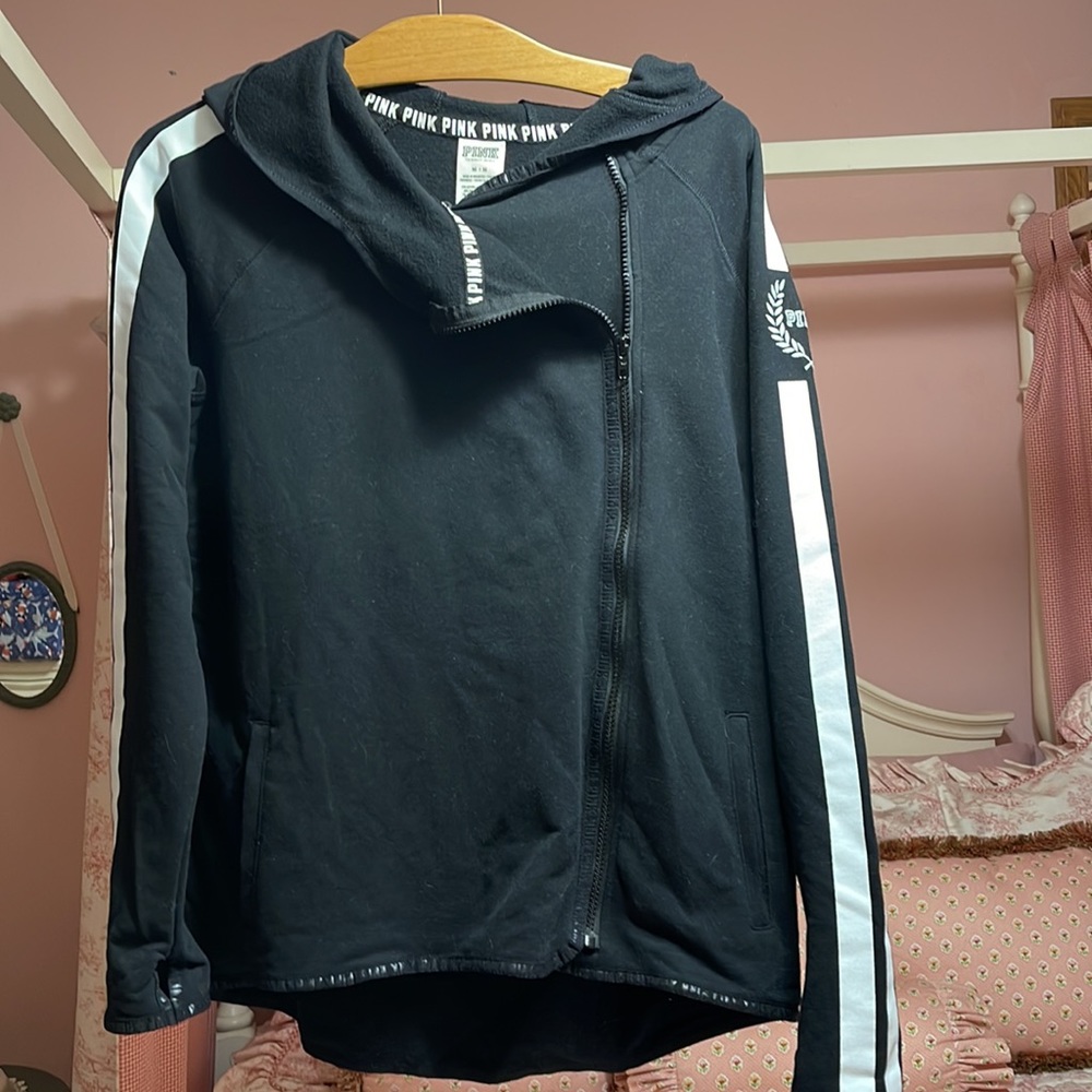 EUC Pink size Medium Black Jacket